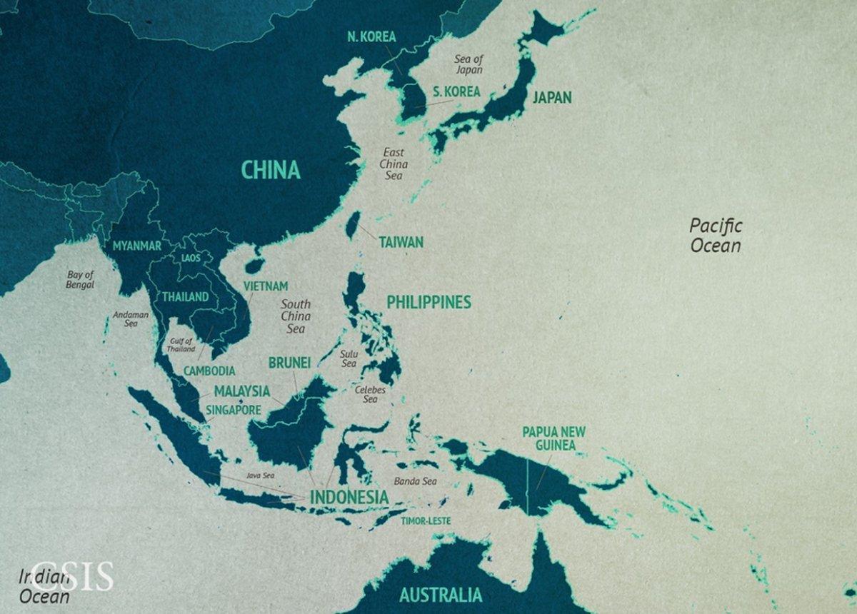 Kina detit të Kinës jugore, harta