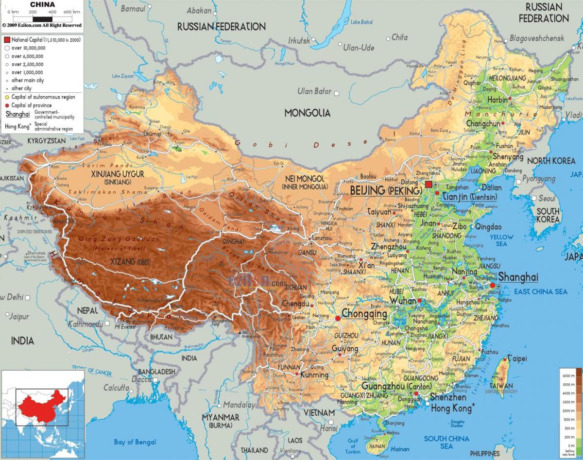 fizike hartë Kinë