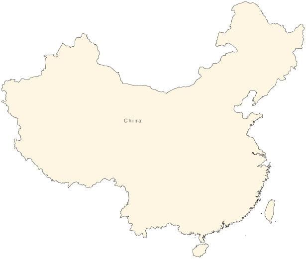 Kina thjeshtë hartë