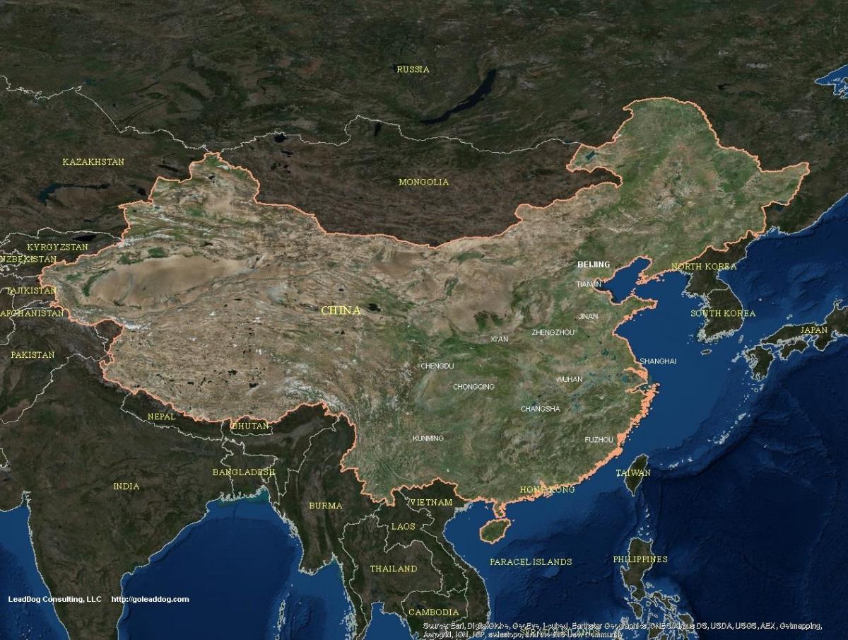 Kina sateliti map