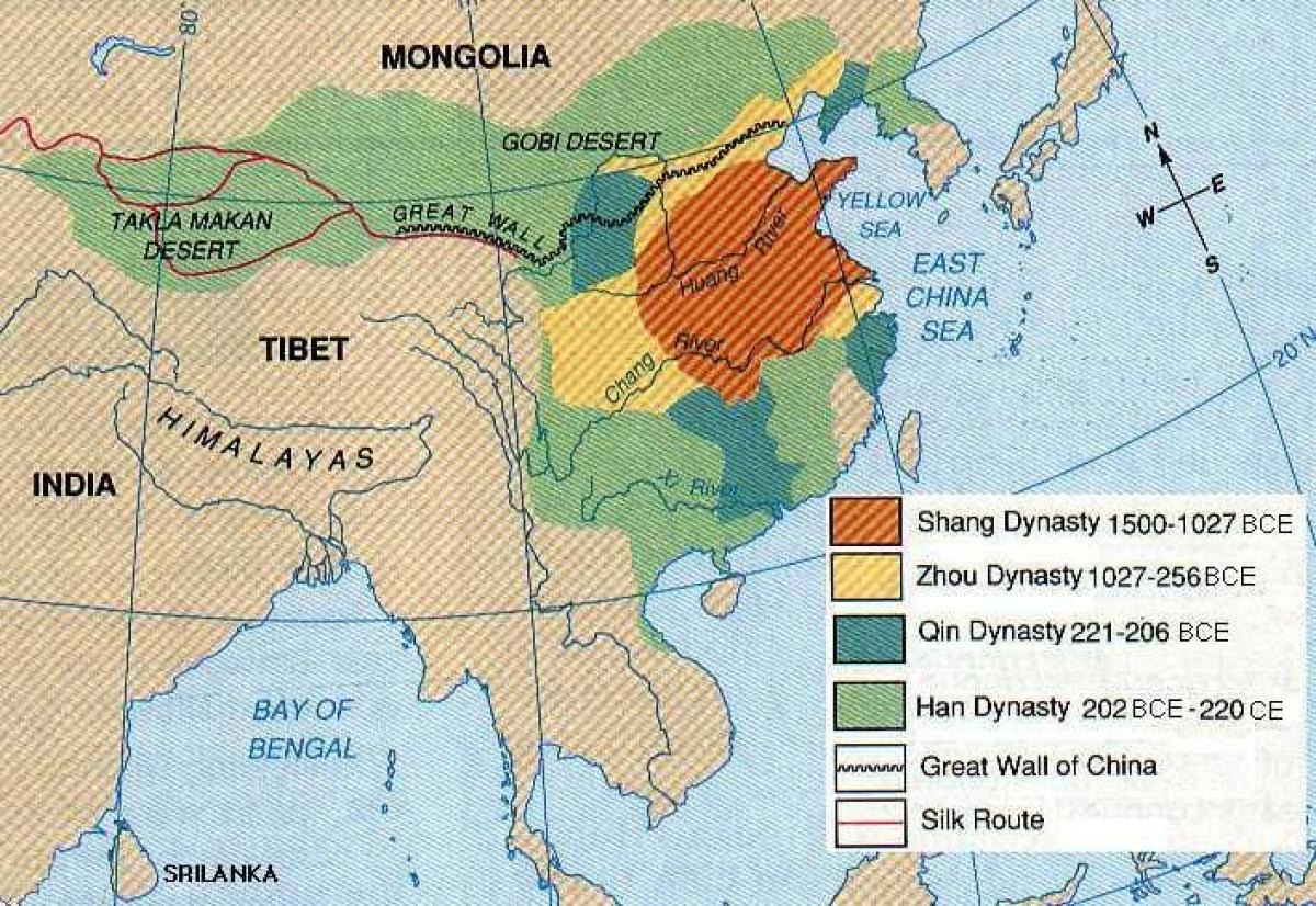 Kinën e lashtë gjeografi hartë