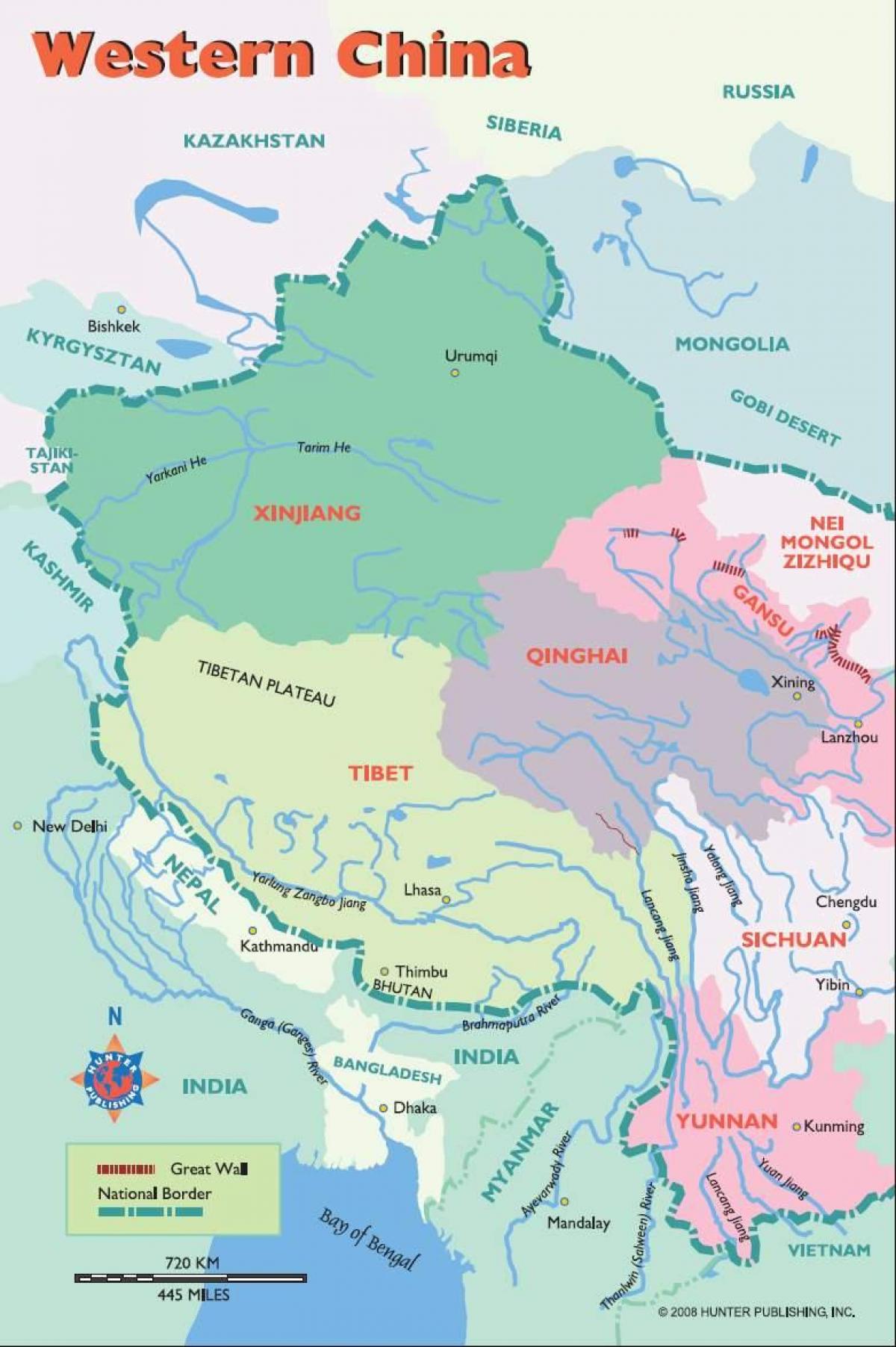 harta e perëndimore të Kinës
