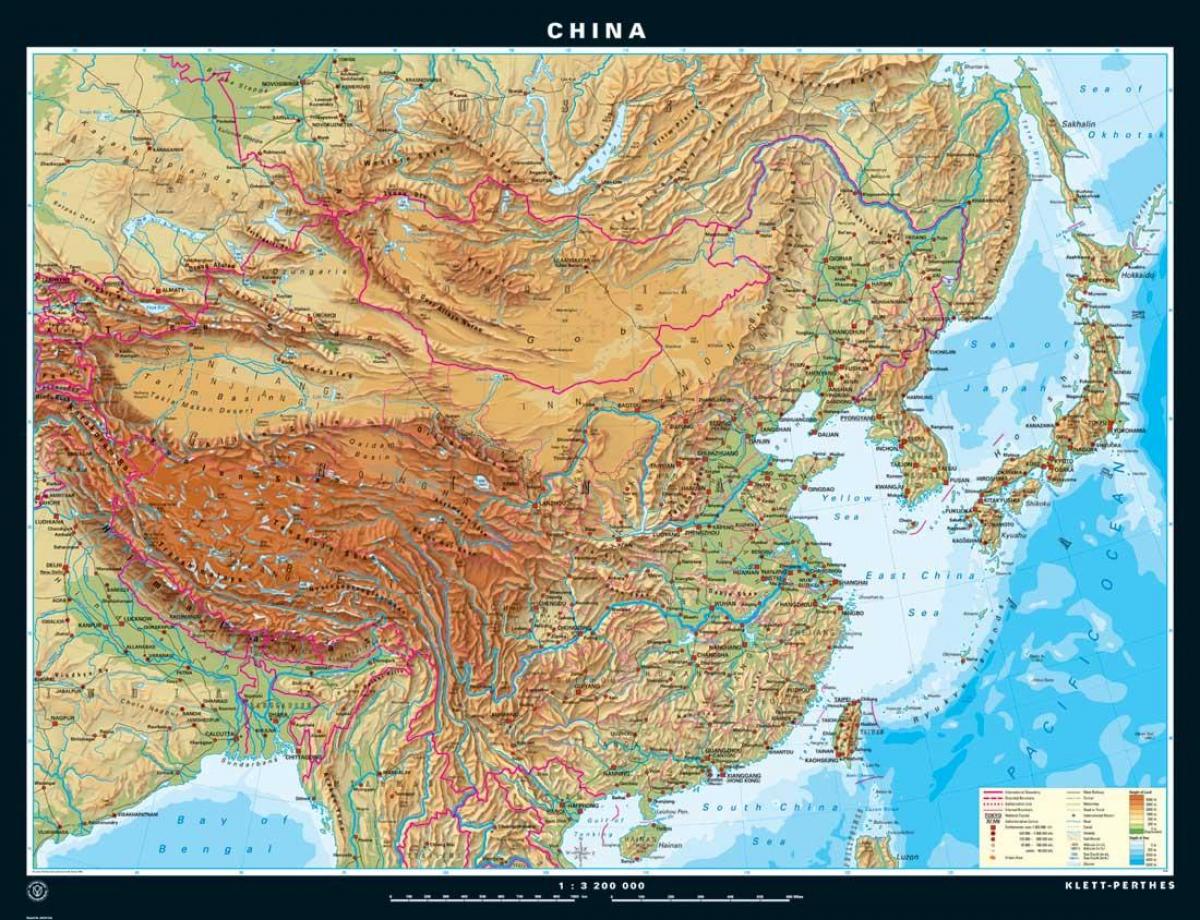 physiographic hartë Kinë