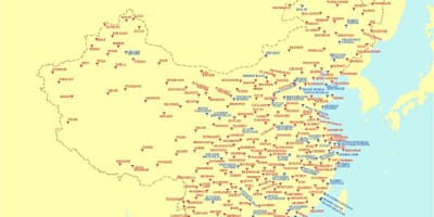 Kina aeroportet hartë