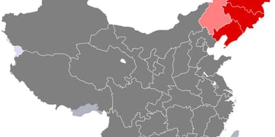 Në verilindje të Kinës hartë