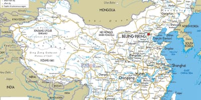 Kina rrugë hartë