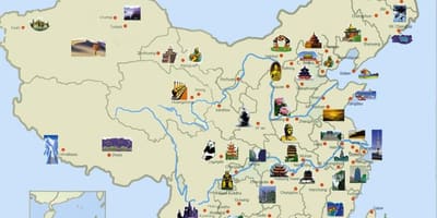 Hartën turistike të Kinës