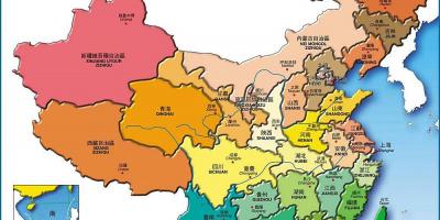 Harta e Kinës krahinave