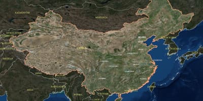 Kina sateliti map