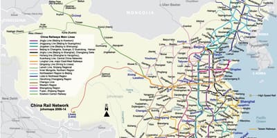 Treni Kinë hartë