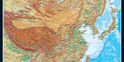 Physiographic hartë Kinë